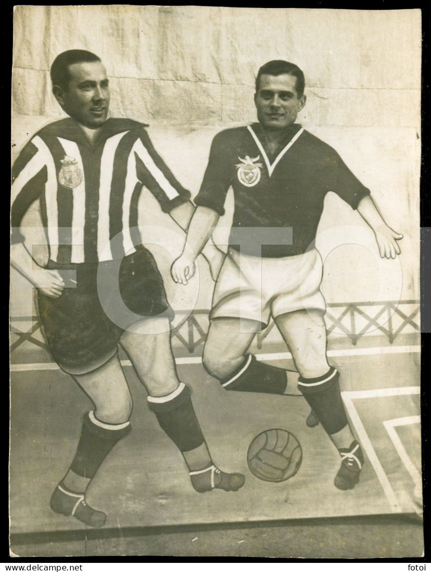 1948 ORIGINAL STUDIO FOTO PHOTO FCP PORTO SLB BENFICA  FUTEBOL CLUBE SOOCER PLAYER PORTUGAL MATOSINHOS AT378 - Sport