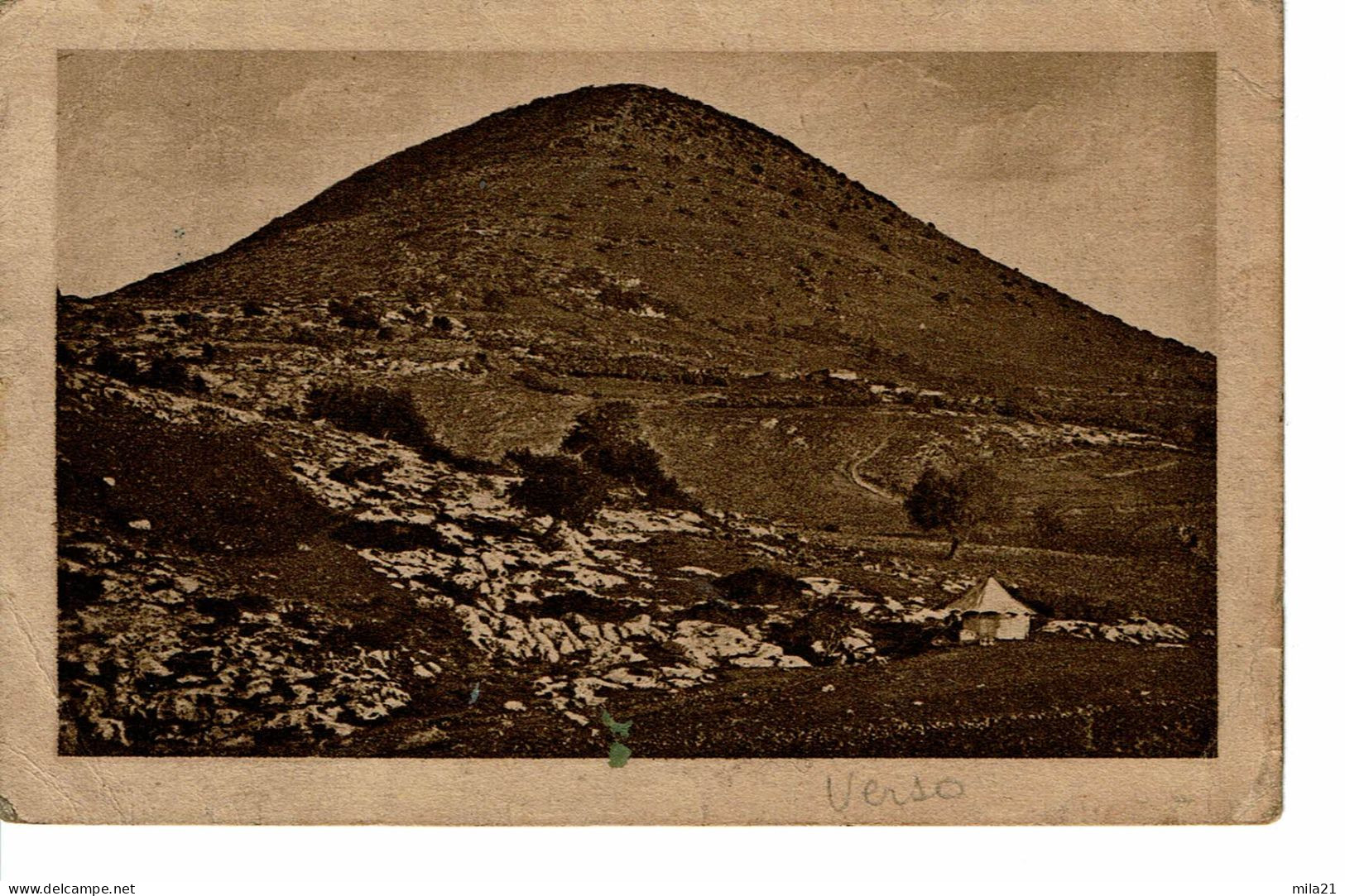 PALESTINE BRITANIQUE N° 30 Sur Carte Postal  De Samarie Mont Tabor - Palestina