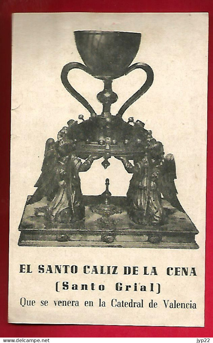 Image Pieuse El Santo Caliz De La Cena Le Saint Calice De La Cène Saint Grial Graal Valencia Valence 1939 - En Espagnol - Devotion Images