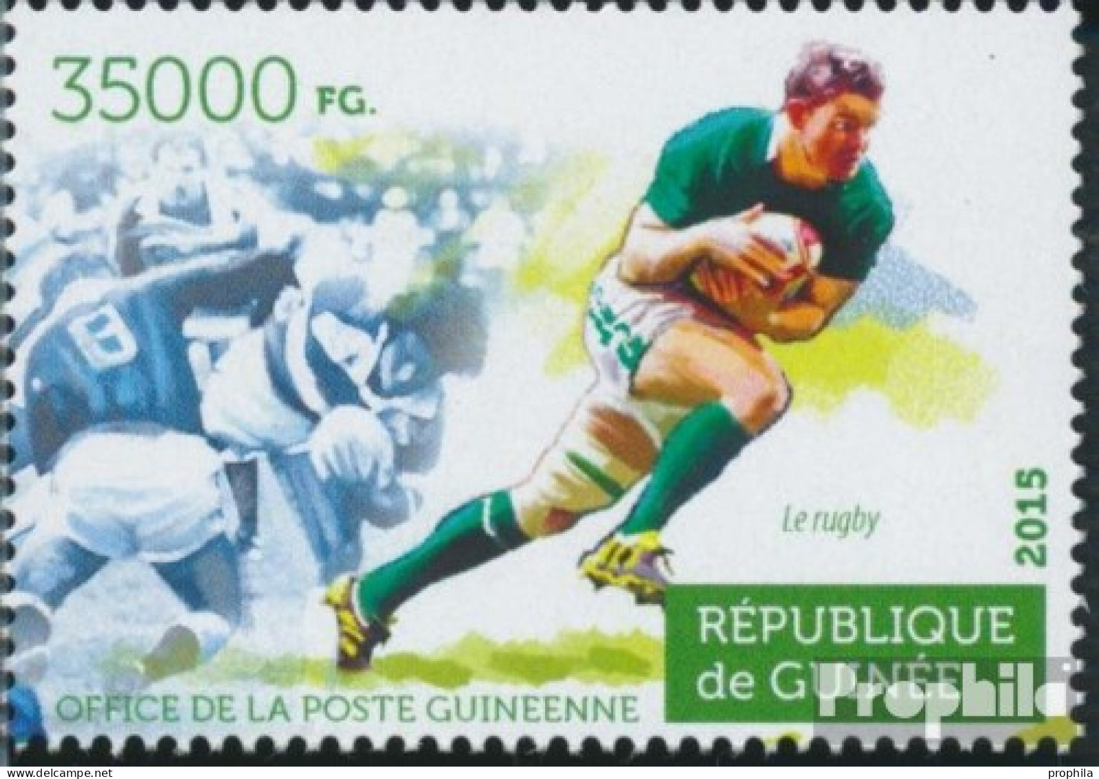 Guinea 11277 (kompl. Ausgabe) Postfrisch 2015 Rugby - Guinée (1958-...)