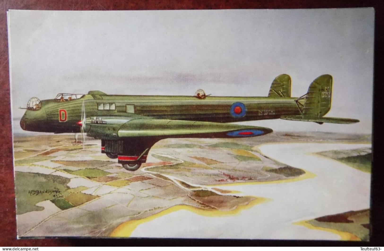 Cpa Fairey " Hendon " - Long Range Bomber   - Ill. Bannister - 1919-1938