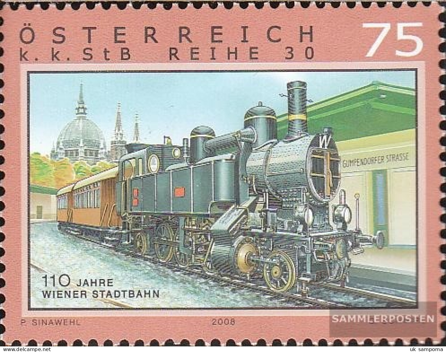 Austria 2756 (complete Issue) Unmounted Mint / Never Hinged 2008 Railways - Neufs