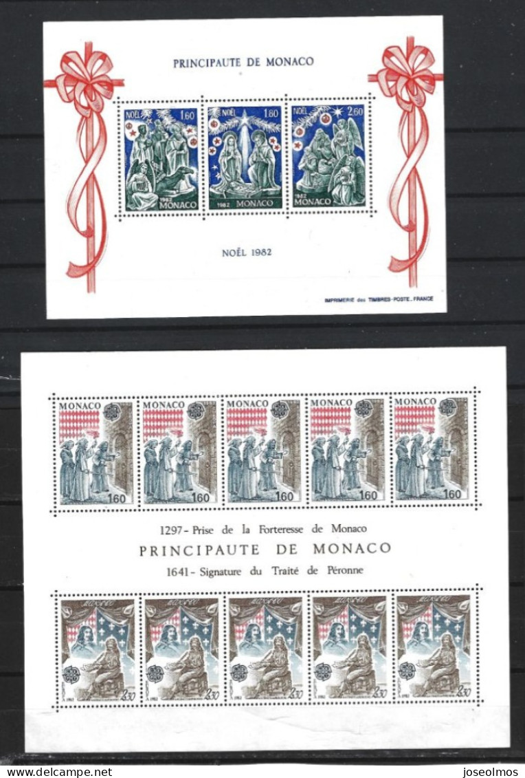 TIMBRES MONACO ANNEE COMPLETE 1982 NEUF** MNH +4 PA+4 PREO+2 TAXES+2 BLOCS - Années Complètes