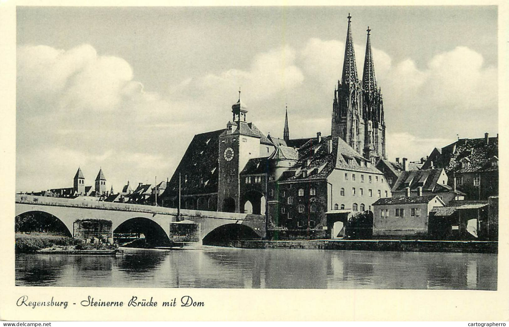 Germany Regensburg Steinerne Brucke Mit Dom - Regensburg