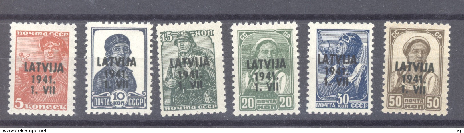 Allemagne  -  Lettland  :  MI  1-6  ** - Occupation 1938-45