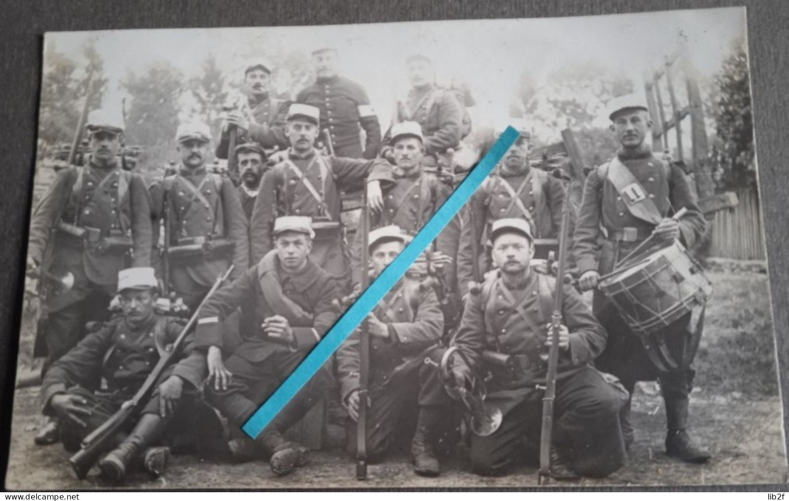 1914 Mourmelon Châlons Sur Marne 106eme RI Infanterie Tambour Clairon  Tranchées Ww1 Poilu 14 18 Photo - Oorlog, Militair
