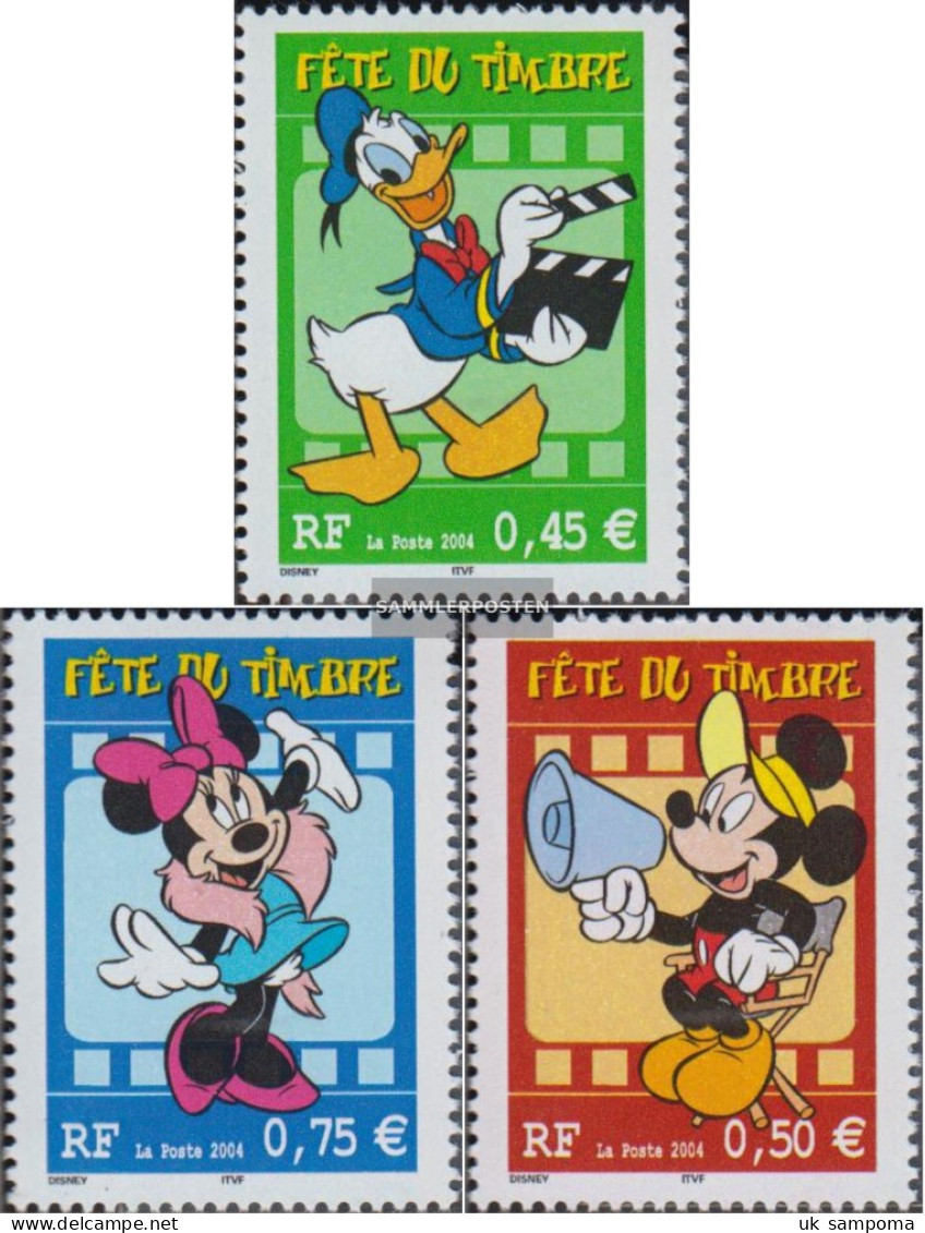 France 3785C-3787C (complete Issue) Unmounted Mint / Never Hinged 2004 Walt-Disney-Figures - Neufs