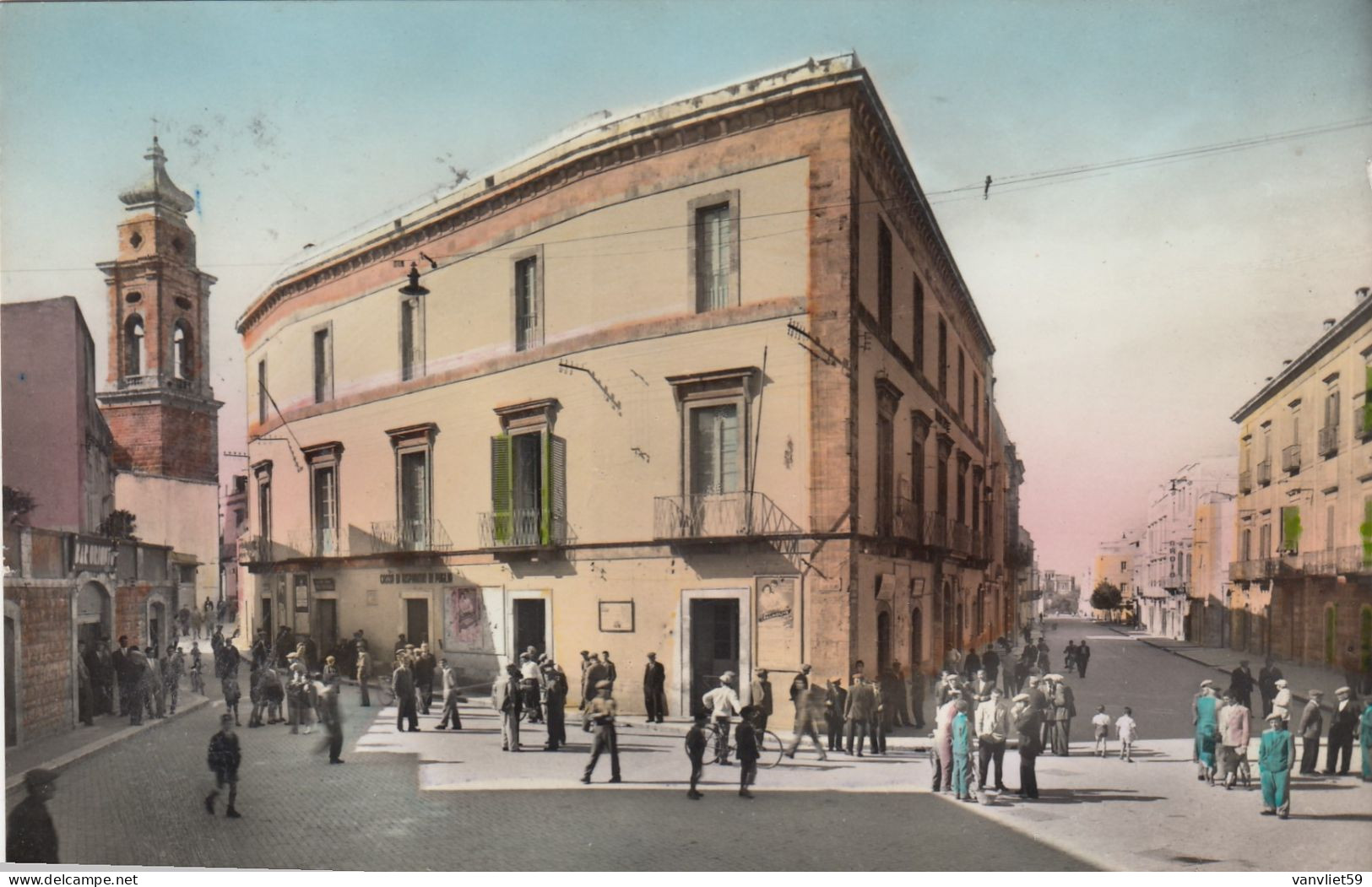 TURI-BARI-MUNICIPIO- BELLA E ANIMATA CARTOLINA VERA FOTOGRAFIA VIAGGIATA IL 30-10-1960 - Bari