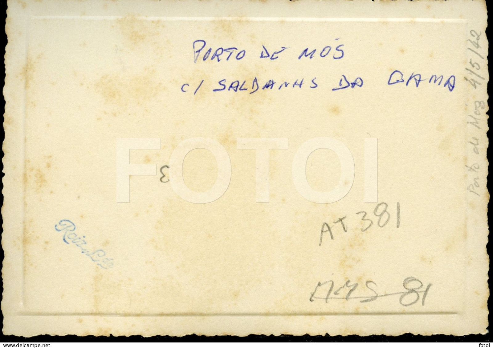 1942 ORIGINAL AMATEUR PHOTO SALDANHA DA GAMA PORTO DE MÓS LEIRIA PORTUGAL AT381 - Anonieme Personen