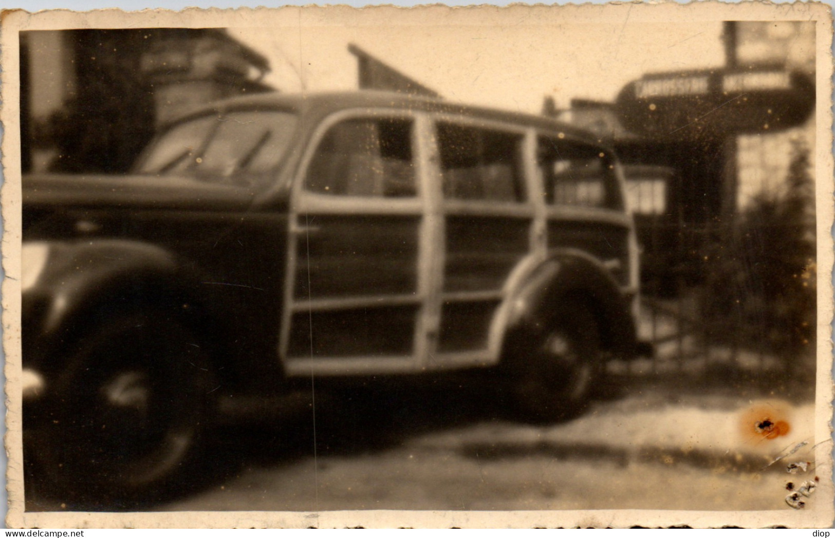 Photographie Photo Vintage Snapshot Amateur Automobile Voiture Auto Break - Automobile