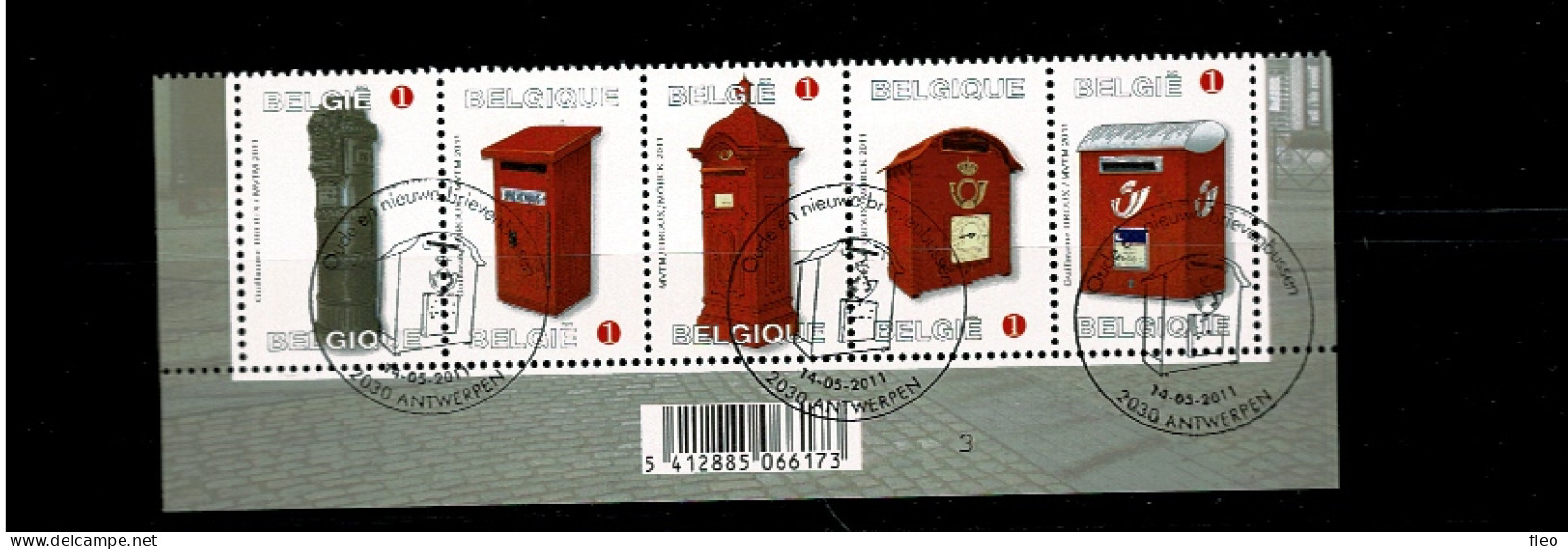2012 4130/4134 Postfris Met 1édag Stempel : HEEL MOOI ! MNH Avec Cachet 1er Jour : Boites Au Lettre/Brievenbussen - Unused Stamps