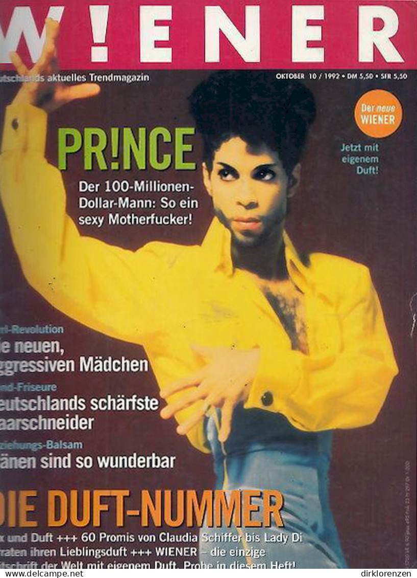Wiener Magazine Germany 1992-10 Prince - Non Classés