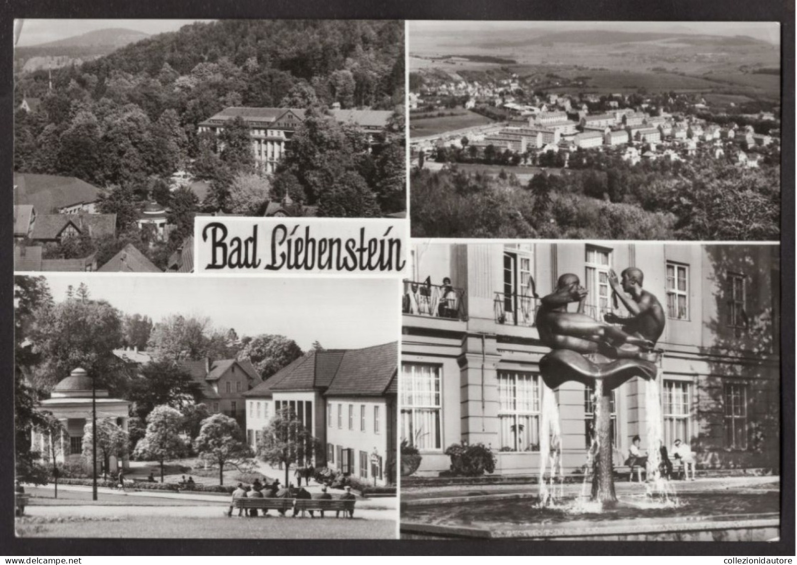 BAD LIEBENSTEIN - KURHAUS - BRUNNENTEMPEL MIT BADEHAUS - IM KURGARTEN - CARTOLINA FG SPEDITA NEGLI ANNI 80 - Bad Liebenstein