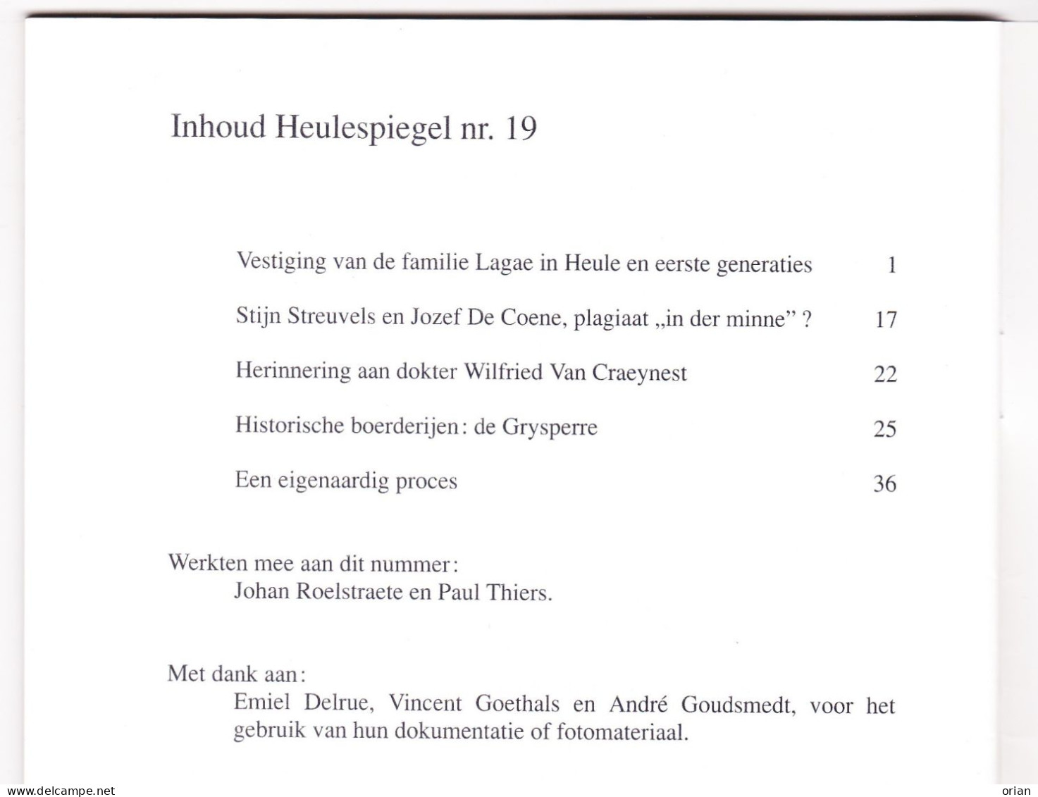 2 X Heulespiegel - Heemk. Bijdrage - Tijdschriftjes Nrs 19 & 20 Uit 1994 - Fam. Lagae / Streuvels / Preetjes Molen Heule - History