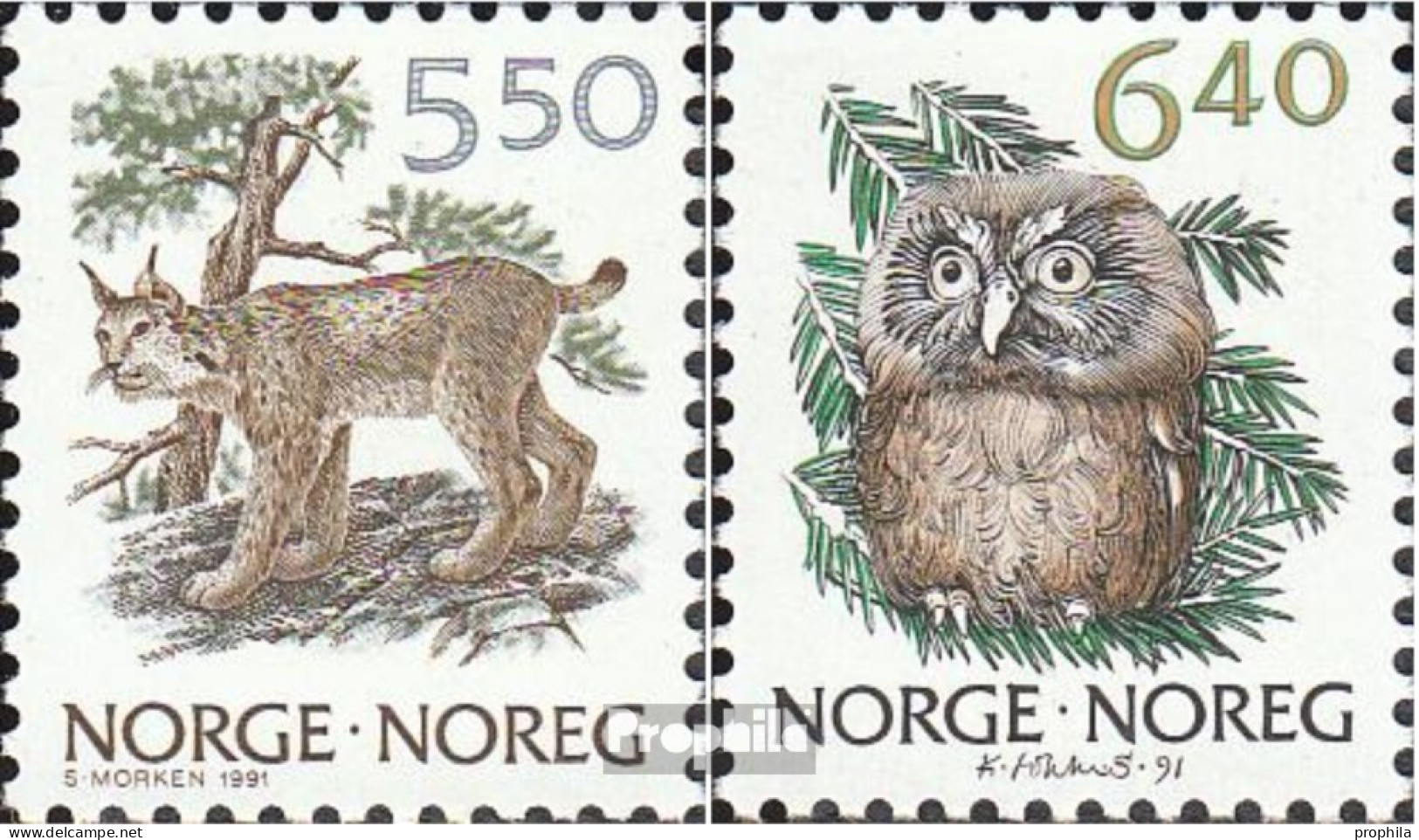 Norwegen 1059-1060 (kompl.Ausg.) Postfrisch 1991 Natur - Neufs