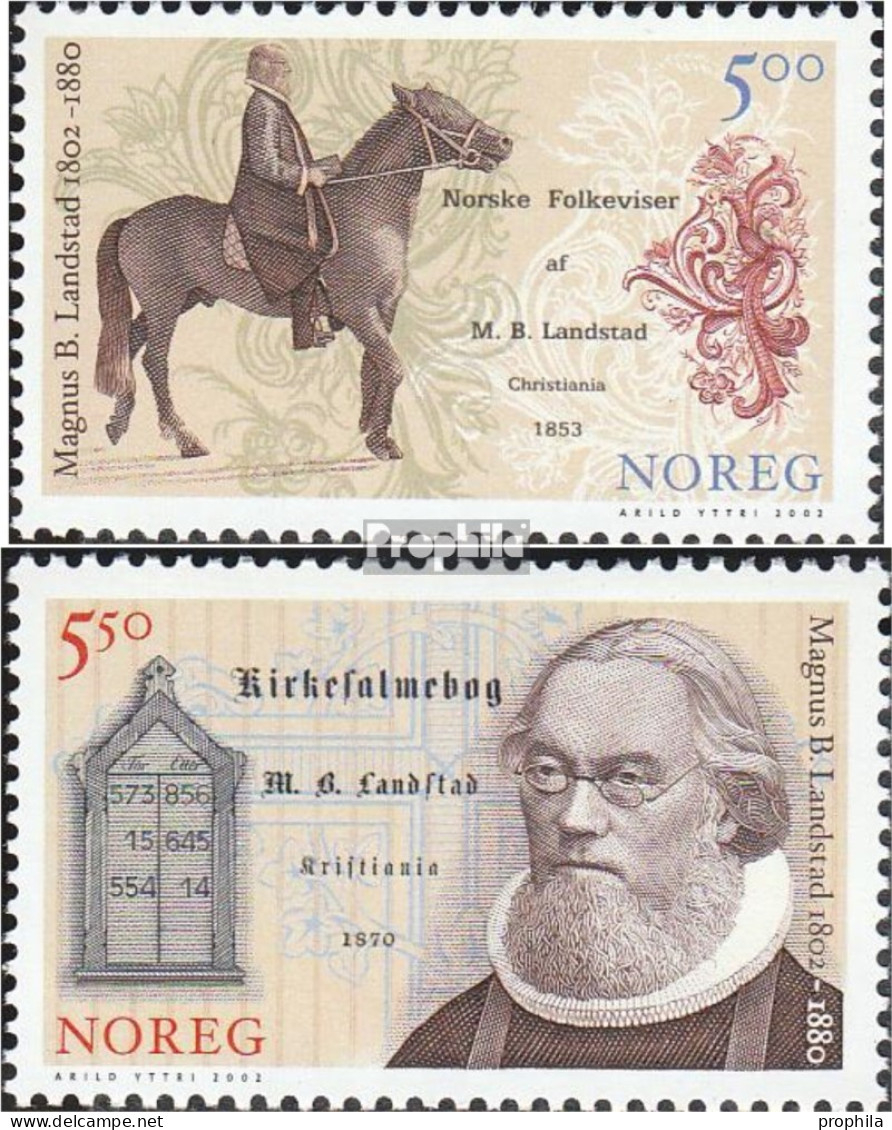 Norwegen 1452-1453 (kompl.Ausg.) Postfrisch 2002 M. Brostrup Landstad - Unused Stamps