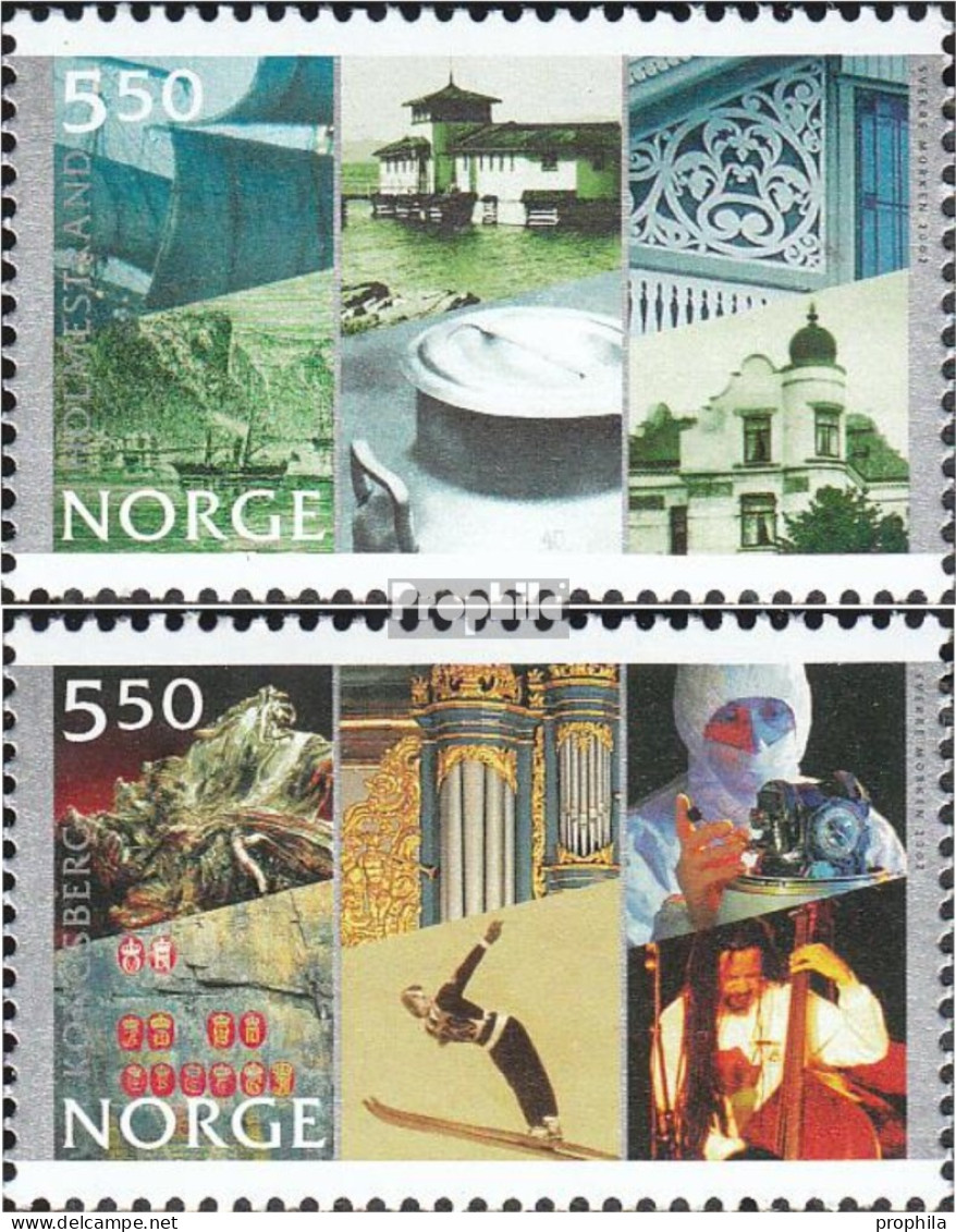 Norwegen 1436-1437 (kompl.Ausg.) Postfrisch 2002 Stadt Holmestrand - Unused Stamps