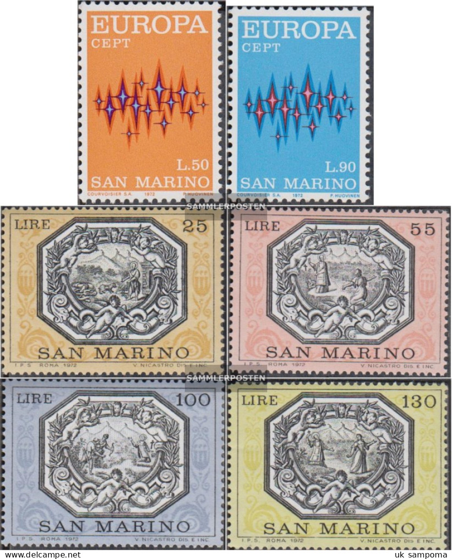 San Marino 997-998,999-1002 (complete Issue) Unmounted Mint / Never Hinged 1972 Europe, Marinaus - Neufs