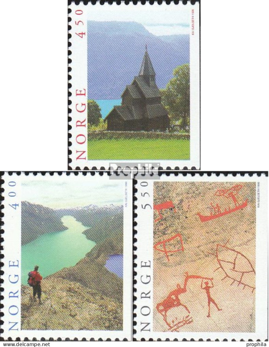 Norwegen 1208Dr-1210Dr (kompl.Ausg.) Postfrisch 1996 Tourismus - Unused Stamps