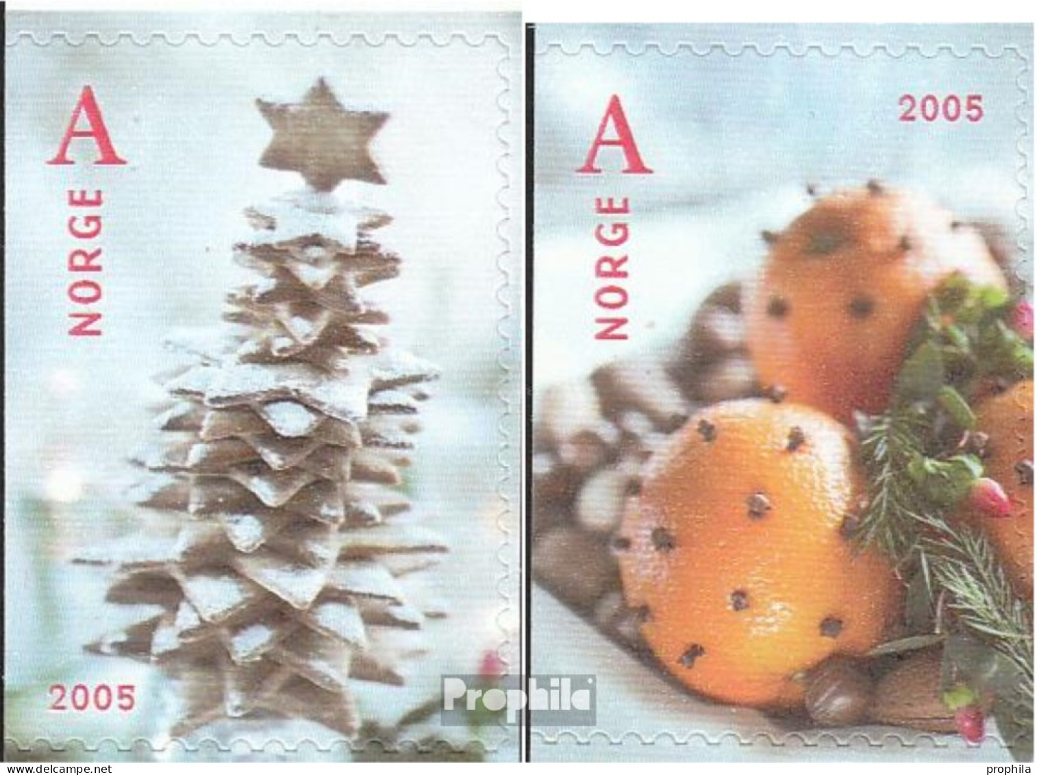 Norwegen 1558Dl-1559Dl (kompl.Ausg.) Postfrisch 2005 Weihnachten - Unused Stamps