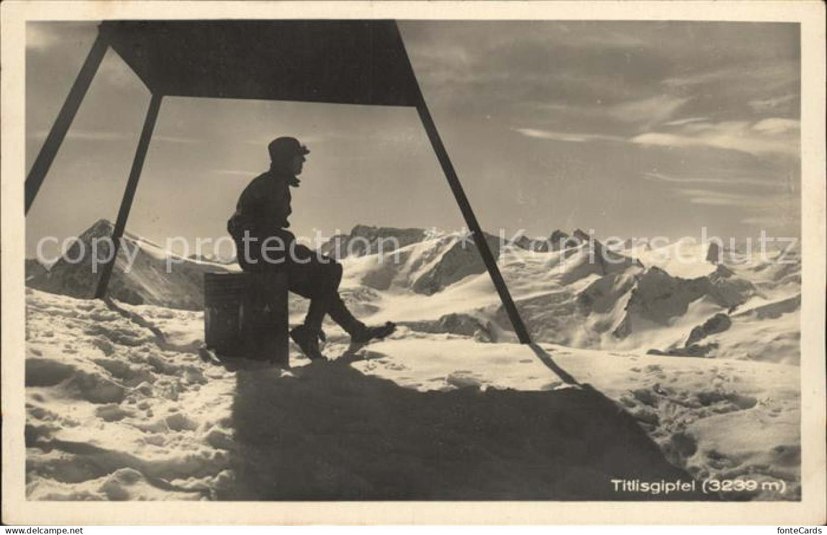 12044399 Engelberg OW Fernsicht Vom Titlisgipfel Bergsteiger Engelberg - Sonstige & Ohne Zuordnung