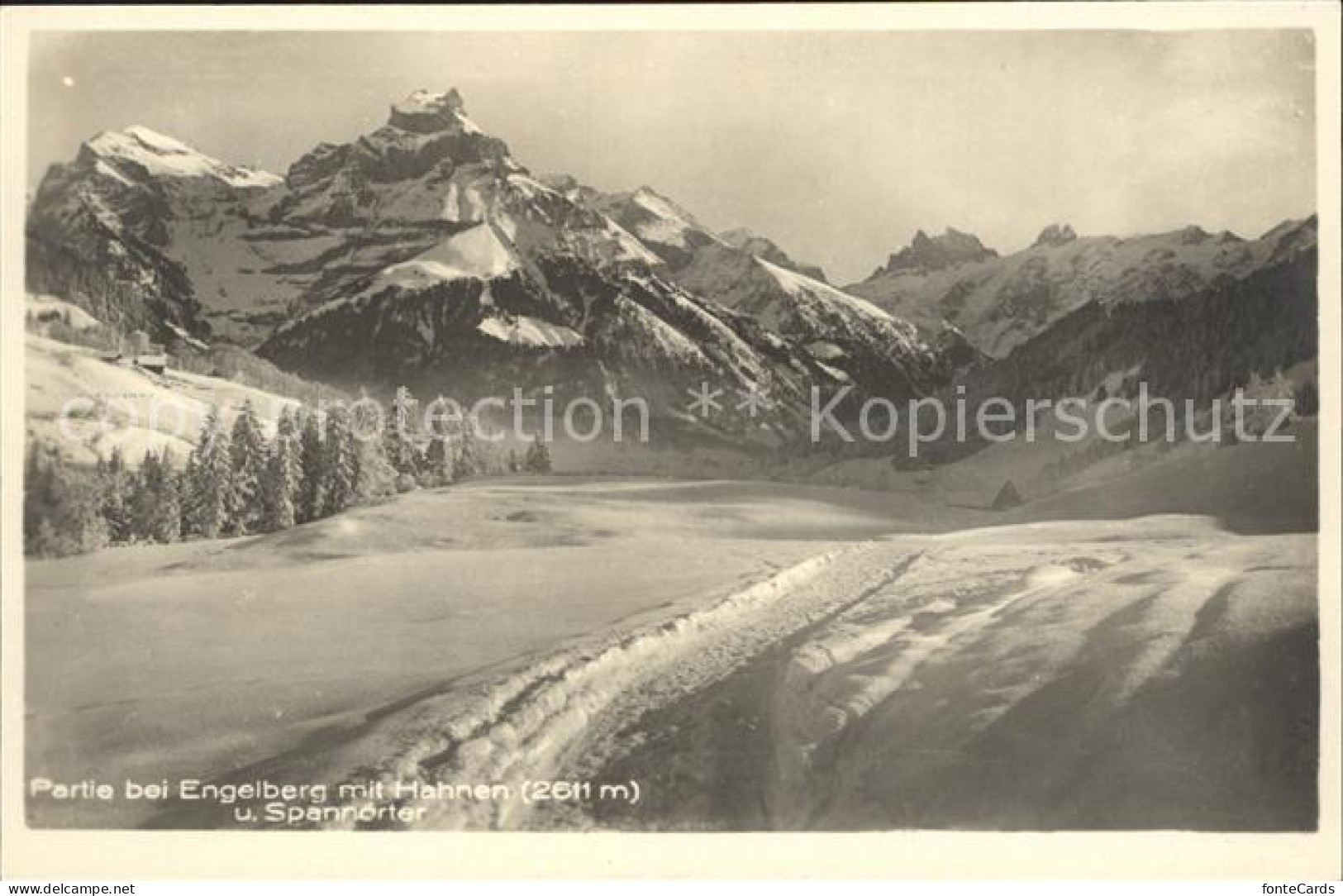 12044329 Engelberg OW Winterlandschaft Mit Hahnen Und Spannoerter Engelberg - Sonstige & Ohne Zuordnung