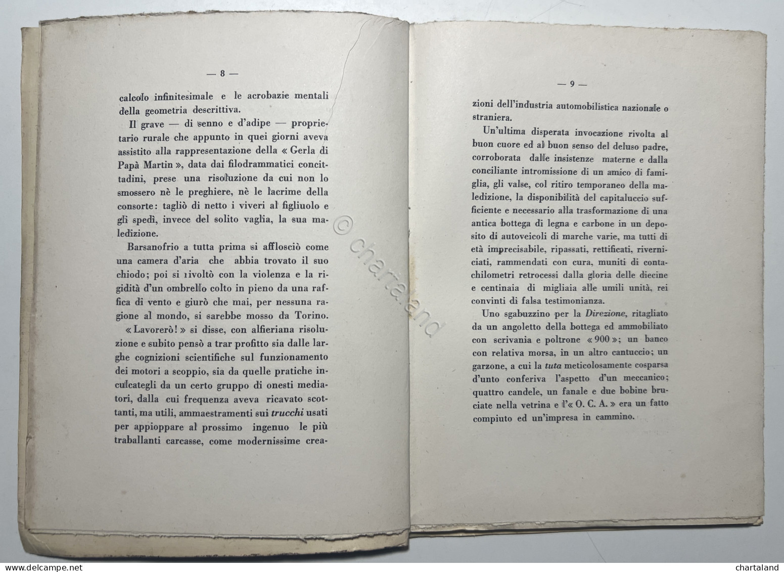 S. Bicci - Contravvenzione: Romanzetto Aerodinamico Di Piccola Cilindrata - 1935 - Otros & Sin Clasificación