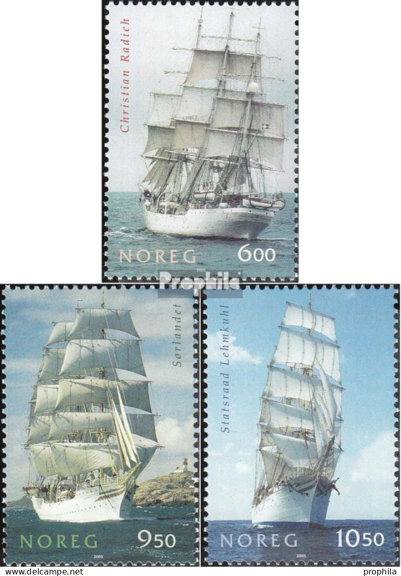 Norwegen 1541-1543 (kompl.Ausg.) Postfrisch 2005 Rahsegler - Unused Stamps