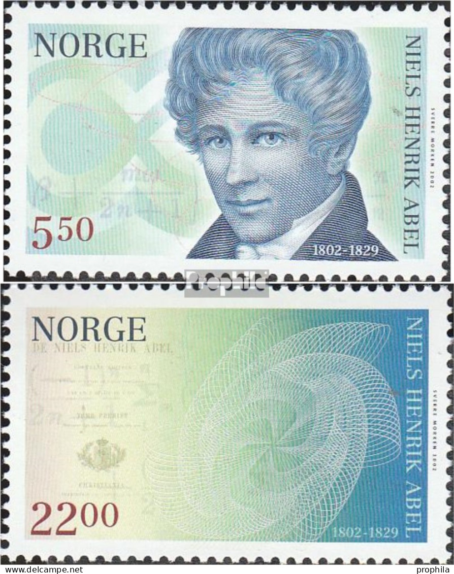 Norwegen 1434-1435 (kompl.Ausg.) Postfrisch 2002 Niels Henrik Abel - Neufs