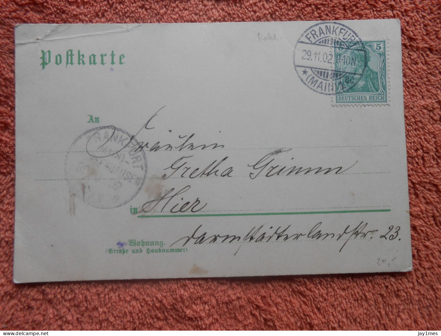 AK Publicite Ackermann's Schlusselgarn Deutschland 1902 - Publicité