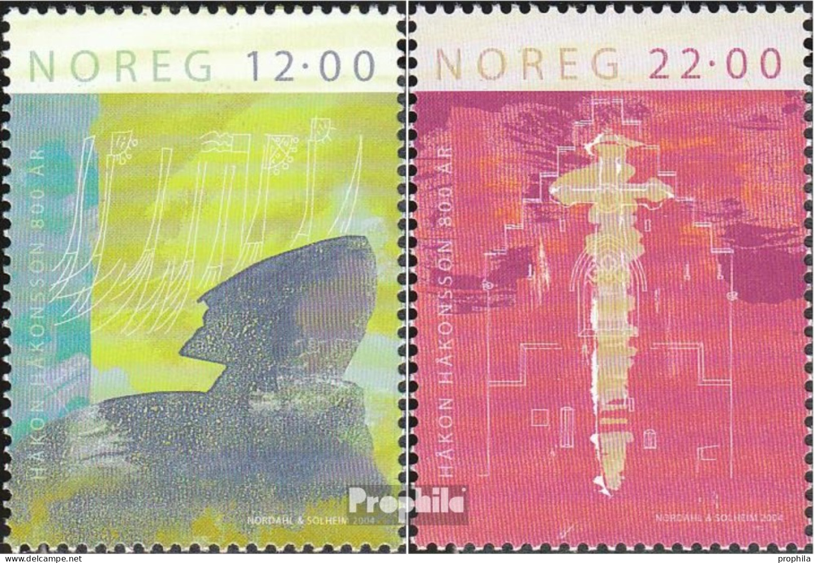 Norwegen 1505-1506 (kompl.Ausg.) Postfrisch 2004 H. Hakonsson - Unused Stamps