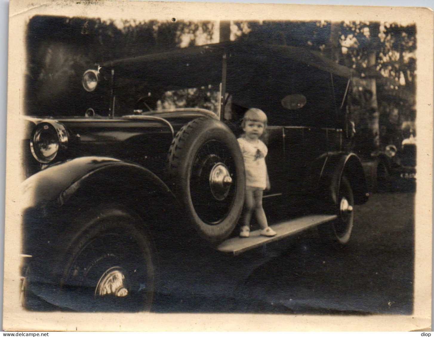 Photographie Photo Vintage Snapshot Amateur Automobile Voiture Cabriolet  - Cars