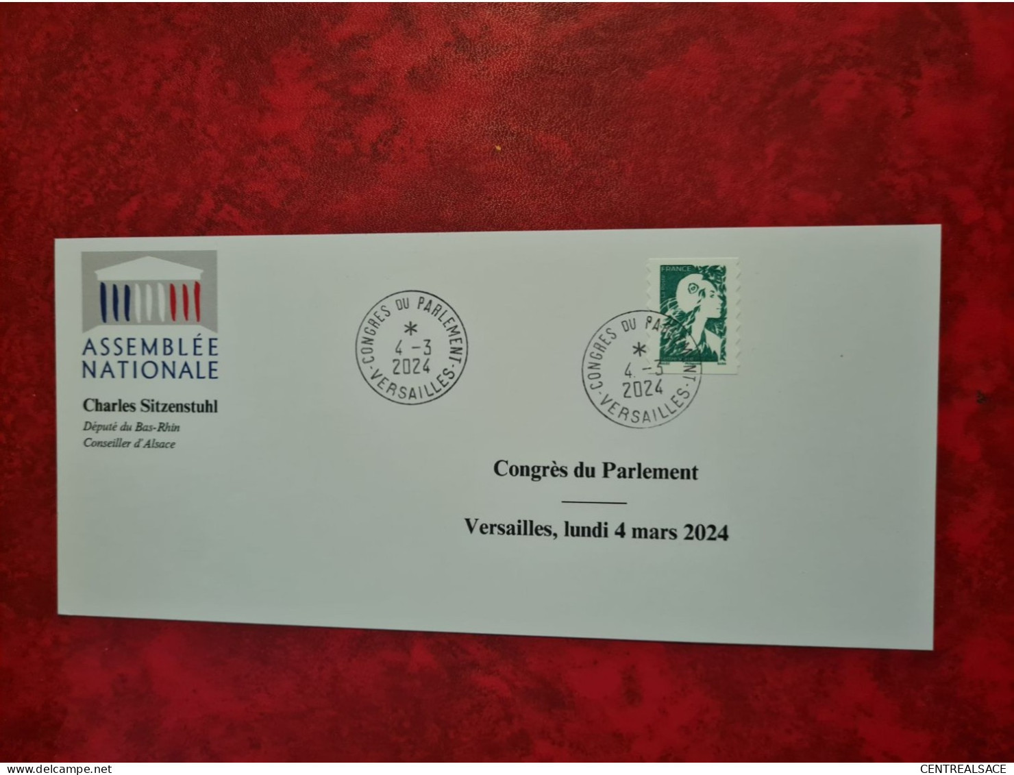 CARTE VERSAILLES CONGRES DU PARLEMENT ASSEMBLEE NATIONALE DEPUTE 4 MARS 2024 INSCRIPTION IVG DANS LA CONSTITUTION - Sonstige & Ohne Zuordnung