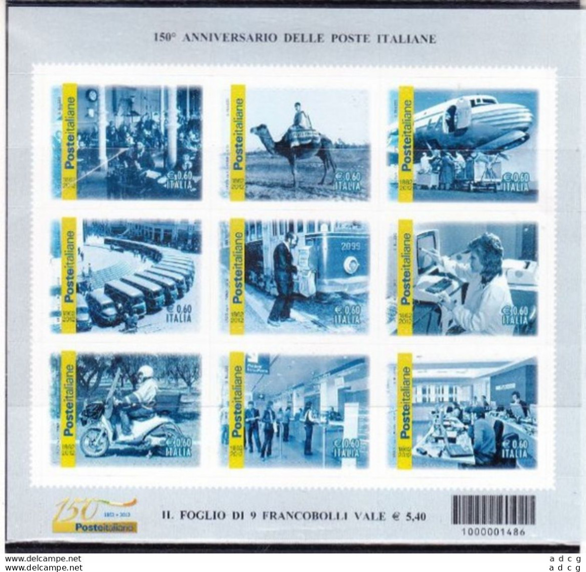 2012 FOGLIETTO POSTE ITALIANE 150 ANNI NUOVO MNH - Blocs-feuillets