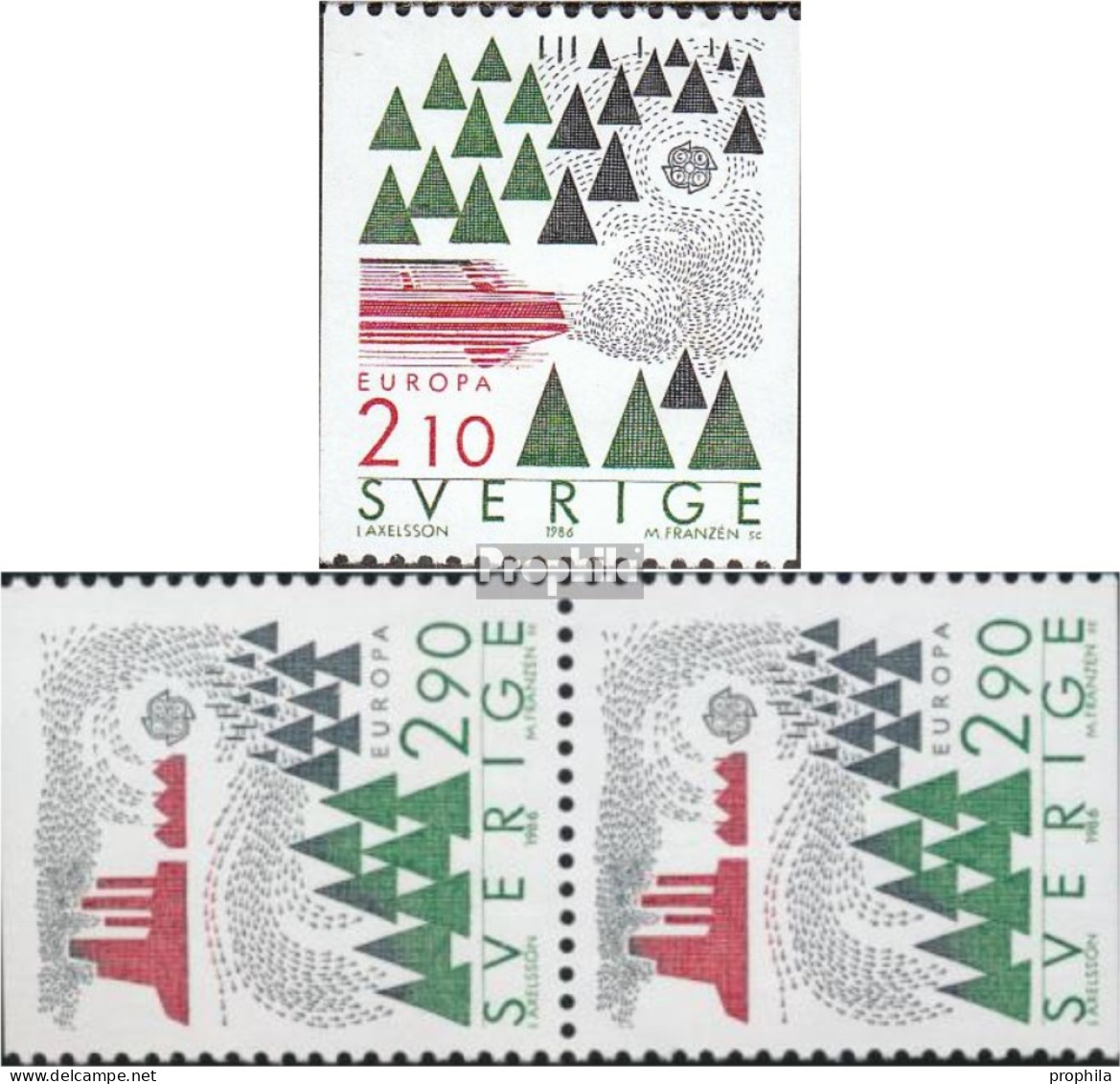 Schweden 1397C-1398Do/Du Paar (kompl.Ausg.) Postfrisch 1986 Umweltschutz - Neufs