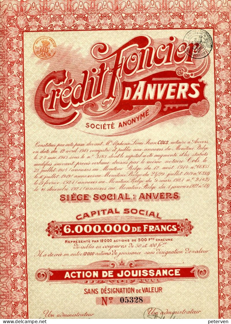 CRÉDIT FONCIER D'ANVERS - Bank & Insurance