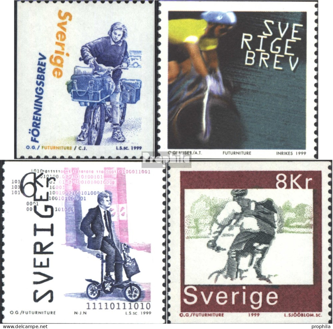 Schweden 2118-2121 (kompl.Ausg.) Postfrisch 1999 Fahrräder - Ongebruikt