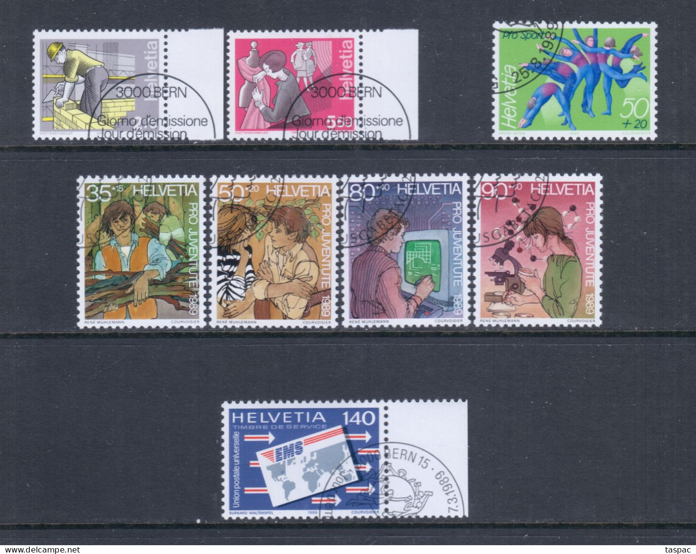 Switzerland 1989 Complete Year Set - Used (CTO) - 25 Stamps (please See Description) - Oblitérés