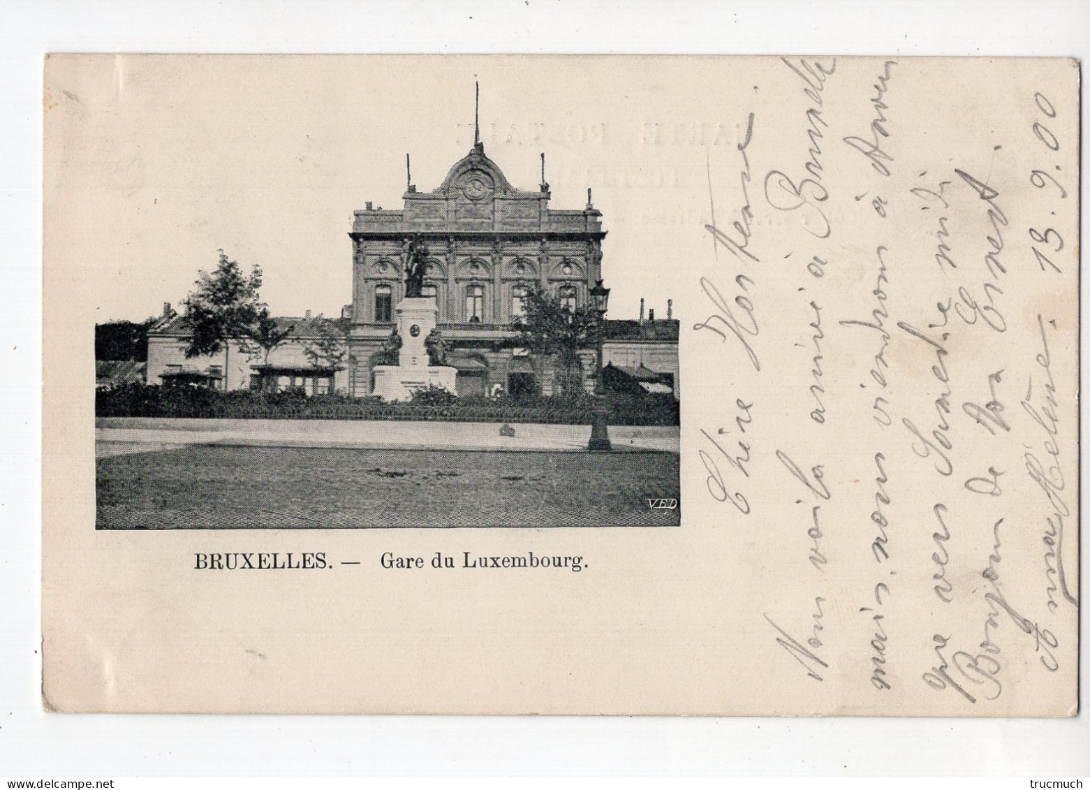 476 - BRUXELLES - Gare Du Luxembourg *1900* - Schienenverkehr - Bahnhöfe