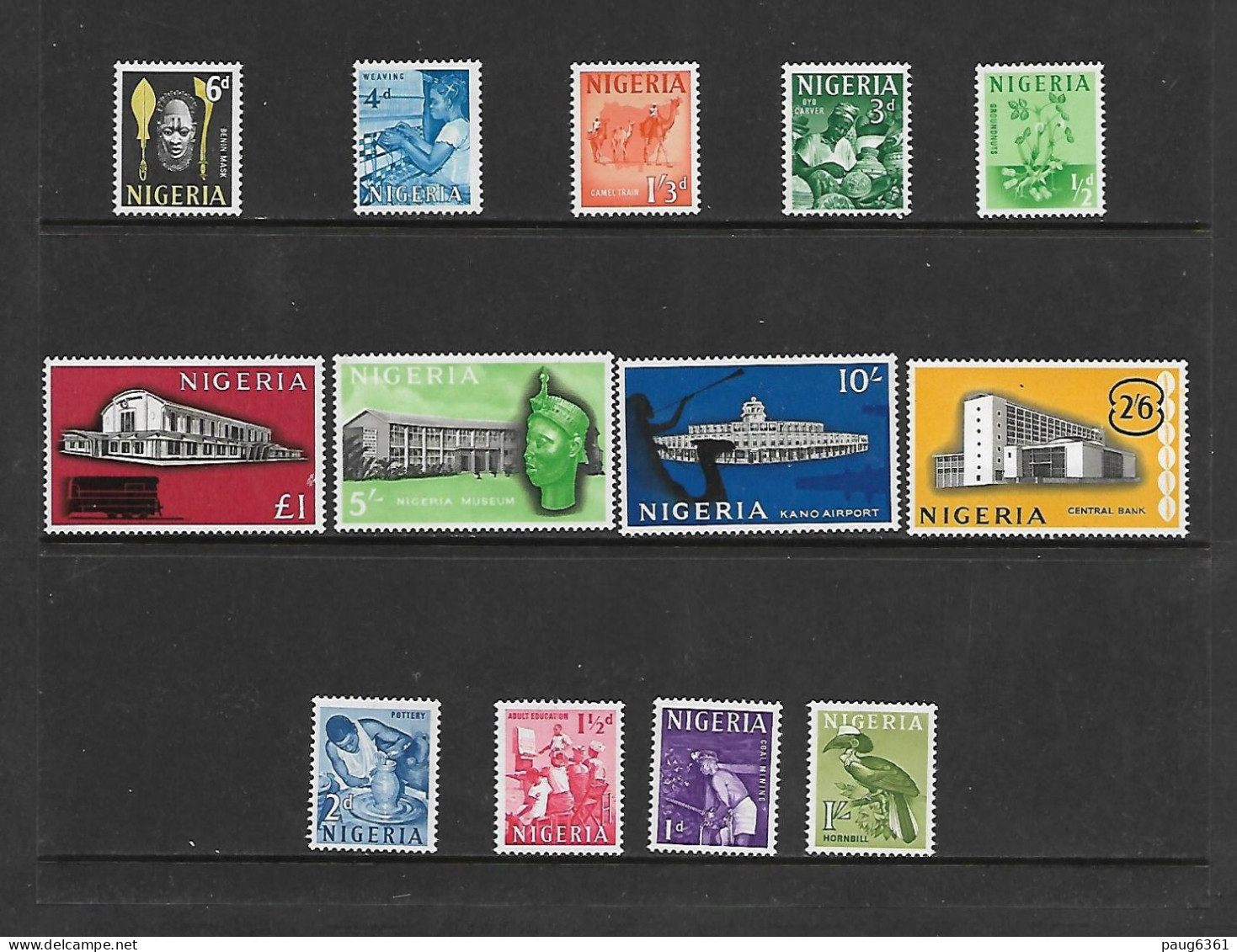 NIGERIA 1961 COURANTS-TRAINS-THEMES DIVERS YVERT N°97/109 NEUF MNH** - Nigeria (1961-...)