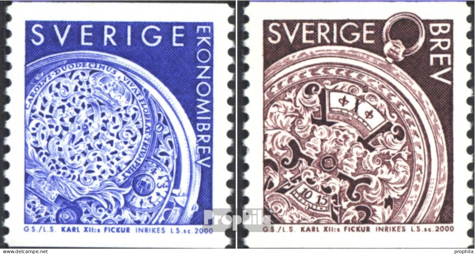 Schweden 2157-2158 (kompl.Ausg.) Postfrisch 2000 Taschenuhr - Nuovi
