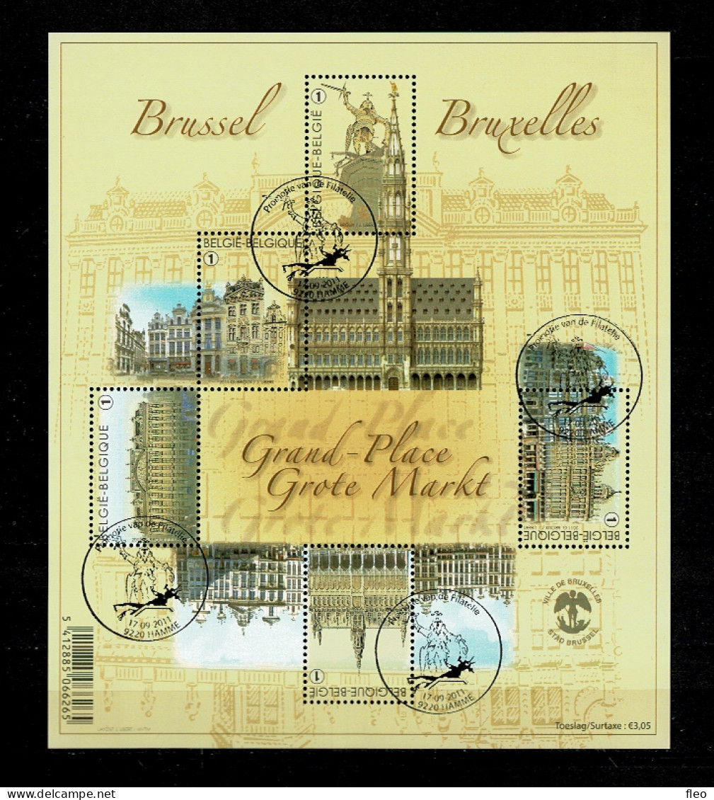 2011 BL193 (4175/4179) Postfris Met 1édag Stempel : HEEL MOOI ! MNH Avec Cachet 1er Jour : De Grote Markt Van Bruss..... - 2002-… (€)