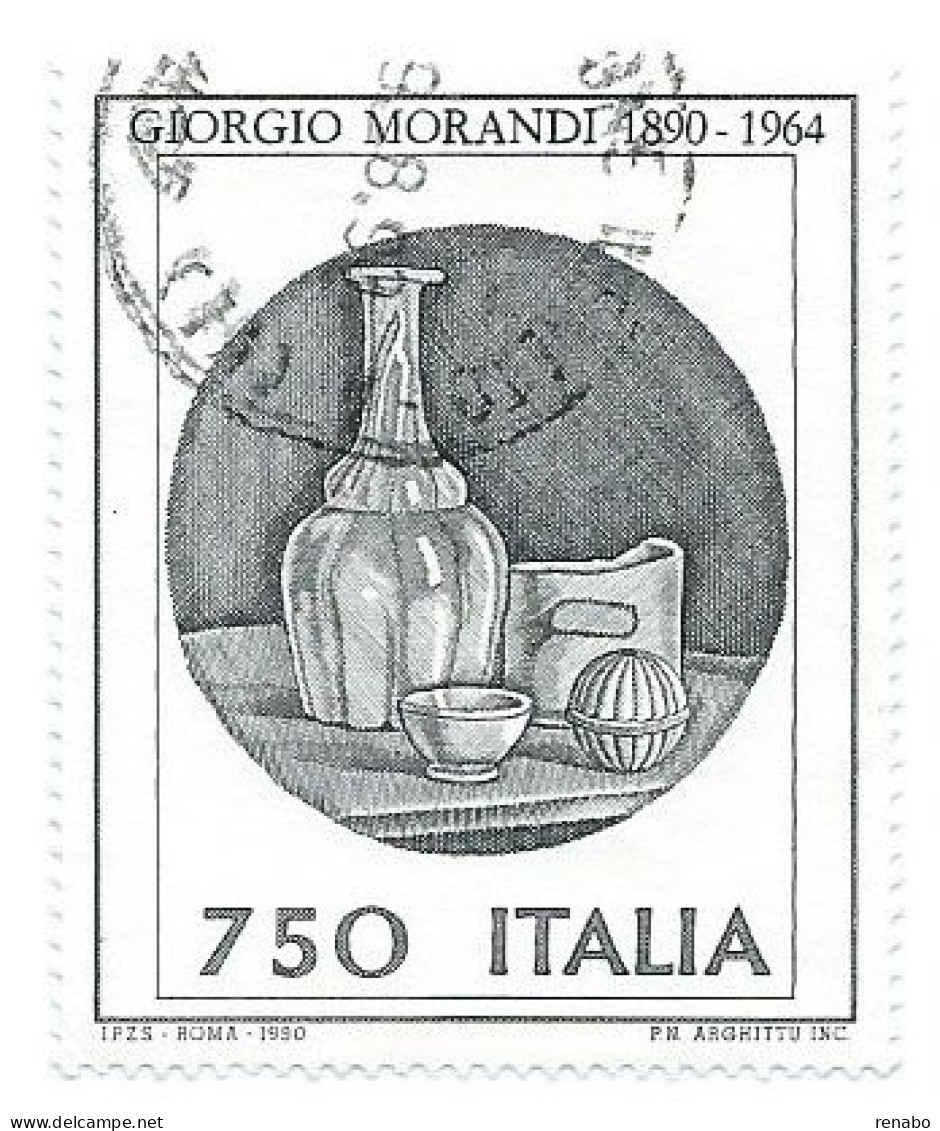 Italia 1990; Centenario Della Nascita Di Giorgio Morandi ; Usato - 1981-90: Used