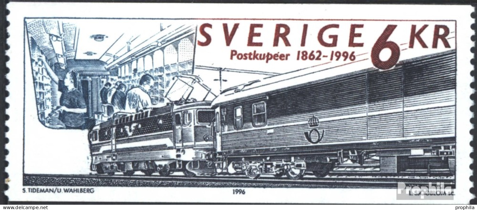 Schweden 1932 (kompl.Ausg.) Postfrisch 1996 Bahnpostwagen - Ungebraucht