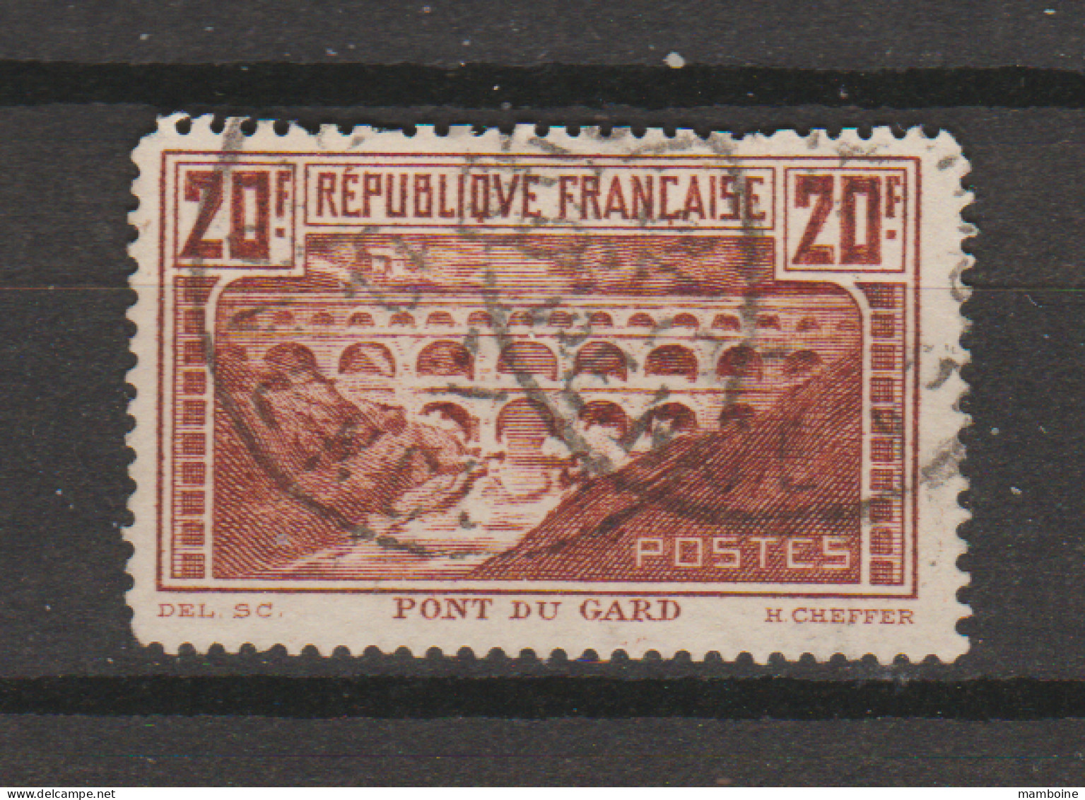 France 1929  N°  262 Oblitéré  " Pont Du Gard" - Oblitérés