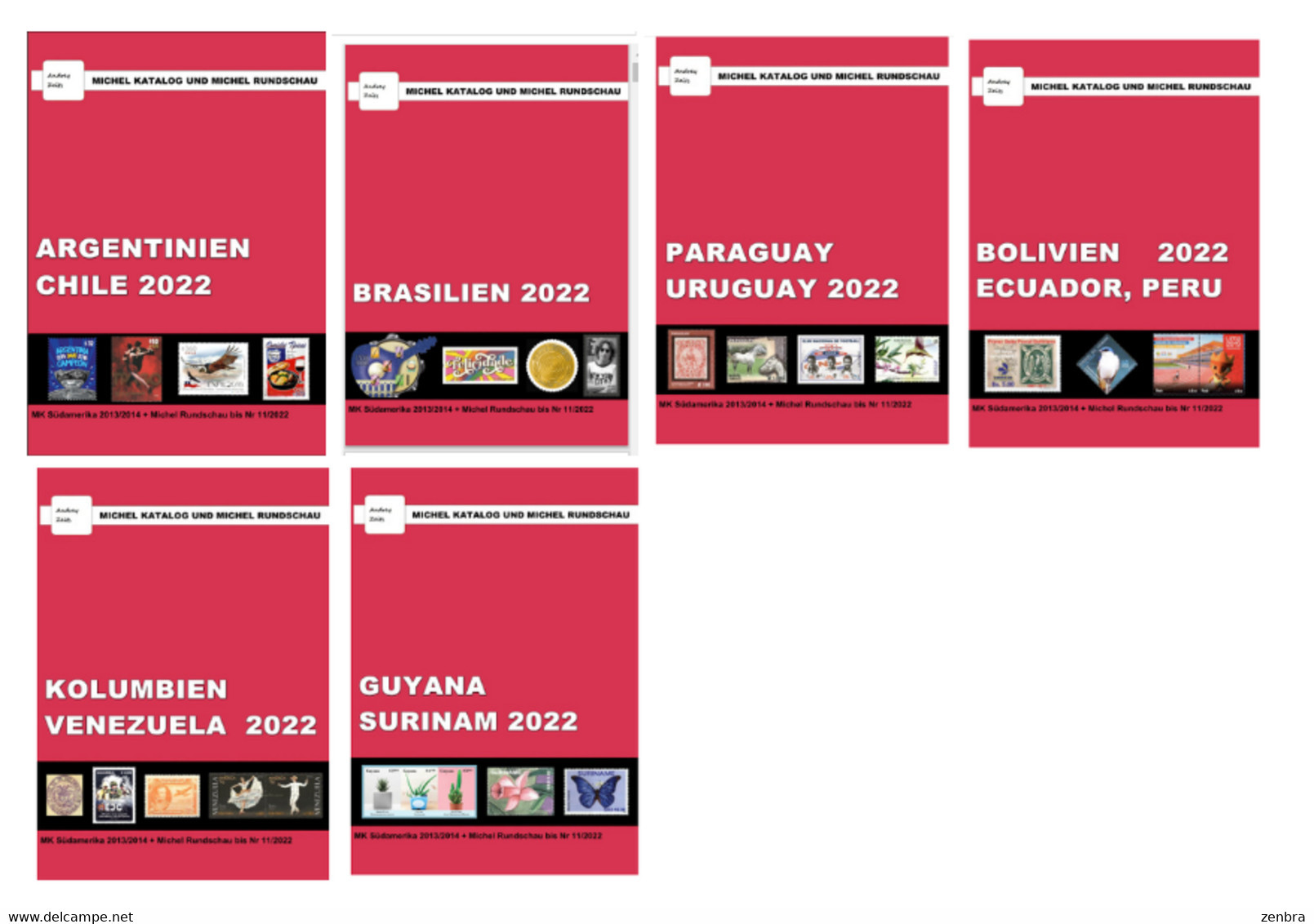 6 CATALOGHI MICHEL SUDAMERICA, Digital 2022 PDF, BRASIL, ARGENTINA, CHILE, URUGUAY, PARAGUAY BOLIVIA, COLOMBIA, .... - Other & Unclassified