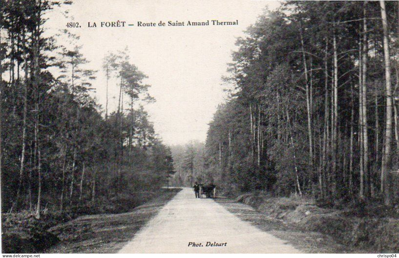 4V4Sb    59 La Forêt Route De St Amand Thermal Verso Divisé Horizontalement En TBE - Autres & Non Classés