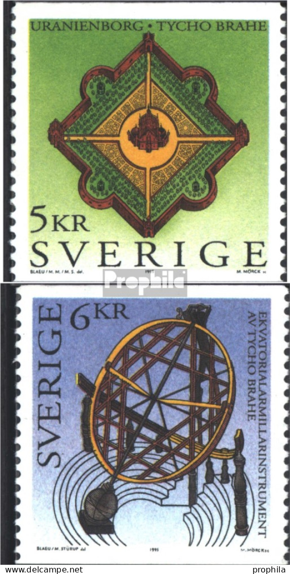 Schweden 1910-1911 (kompl.Ausg.) Postfrisch 1995 450. Geburtstag Von Tycho Brahe - Unused Stamps