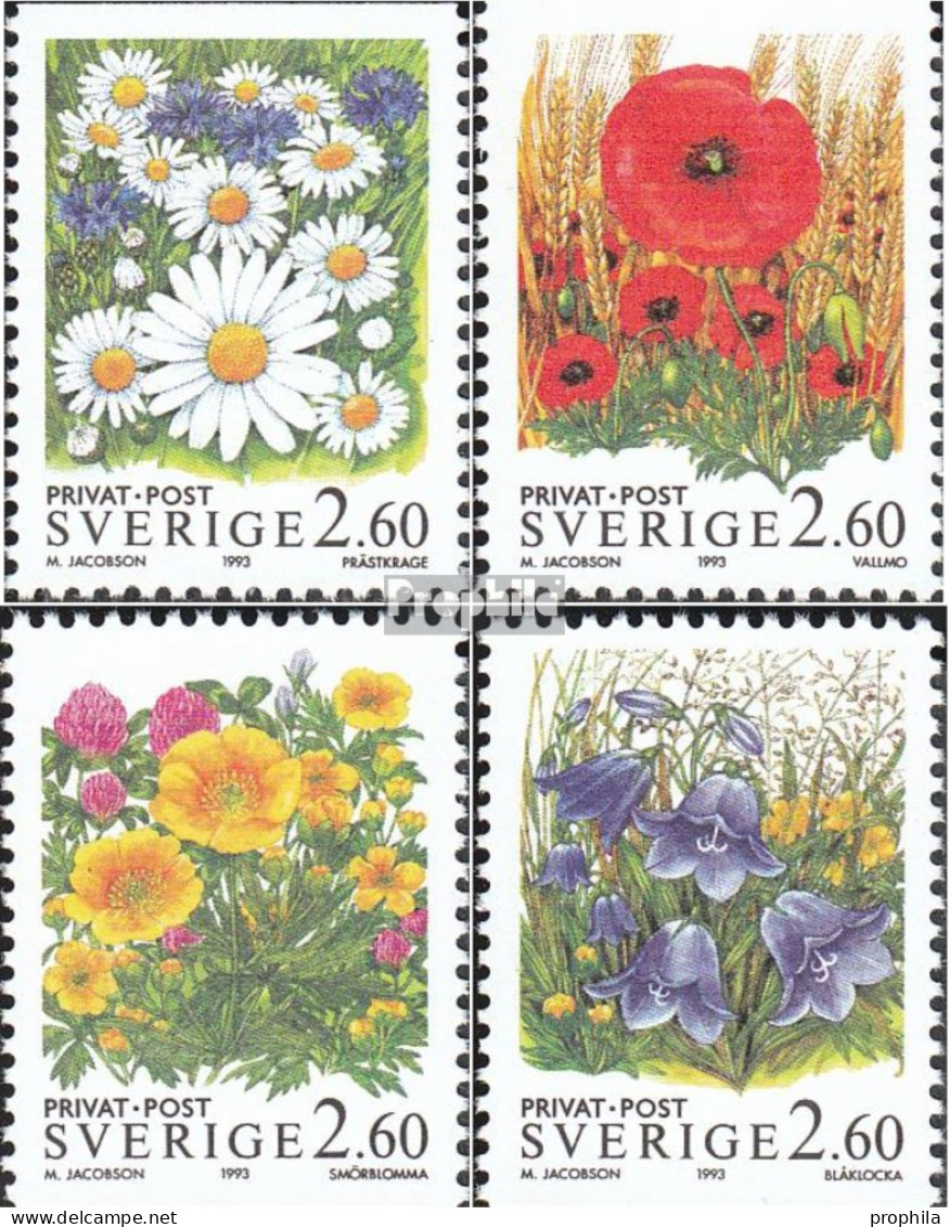Schweden 1781-1784 (kompl.Ausg.) Postfrisch 1993 Sommerblumen - Neufs