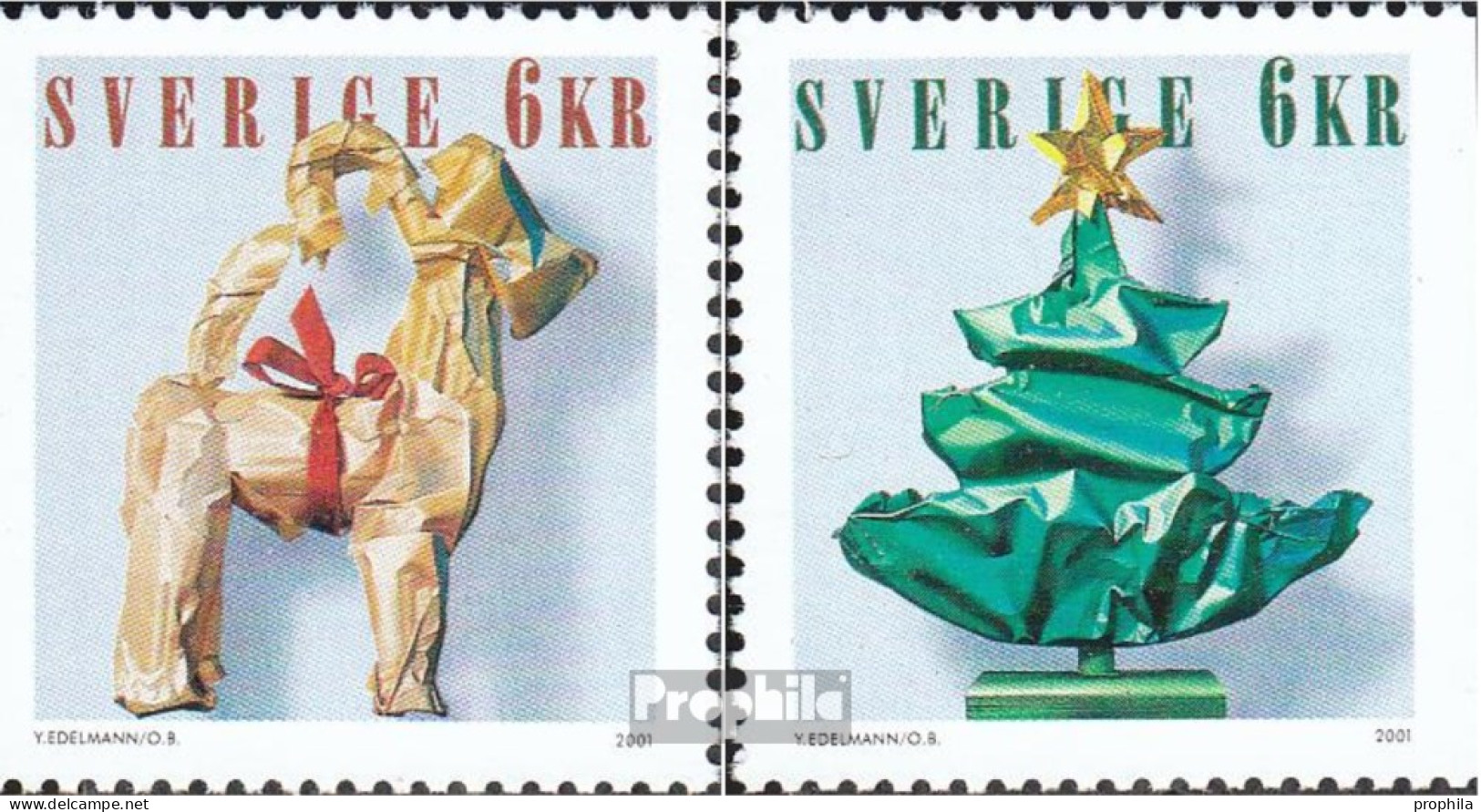 Schweden 2264-2265 (kompl.Ausg.) Postfrisch 2001 Weihnachtspakete - Neufs
